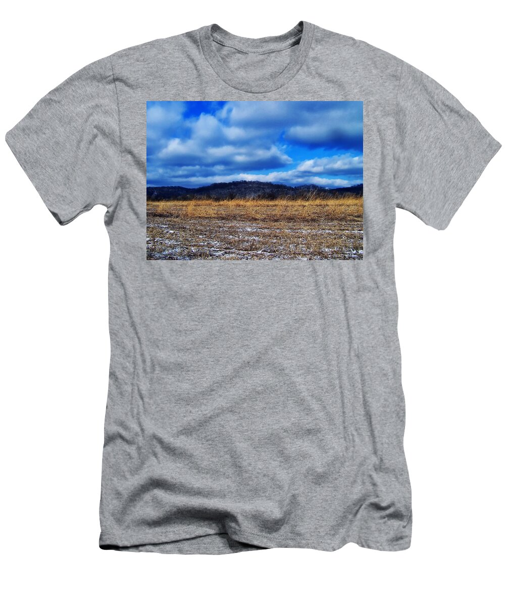 Landscape T-Shirt featuring the photograph Winter Field by Flees Photos