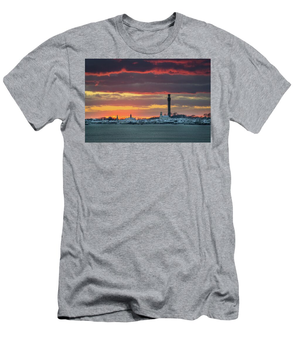 Provincetown T-Shirt featuring the photograph Winter Layers by Ellen Koplow