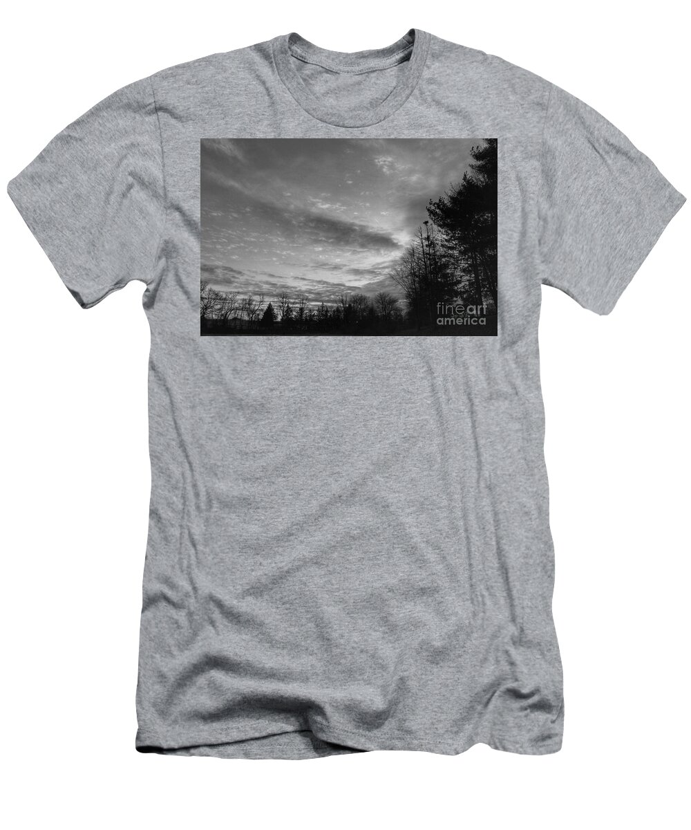 Lake T-Shirt featuring the photograph Winter Sunset on Woodland Lake by Christopher Lotito