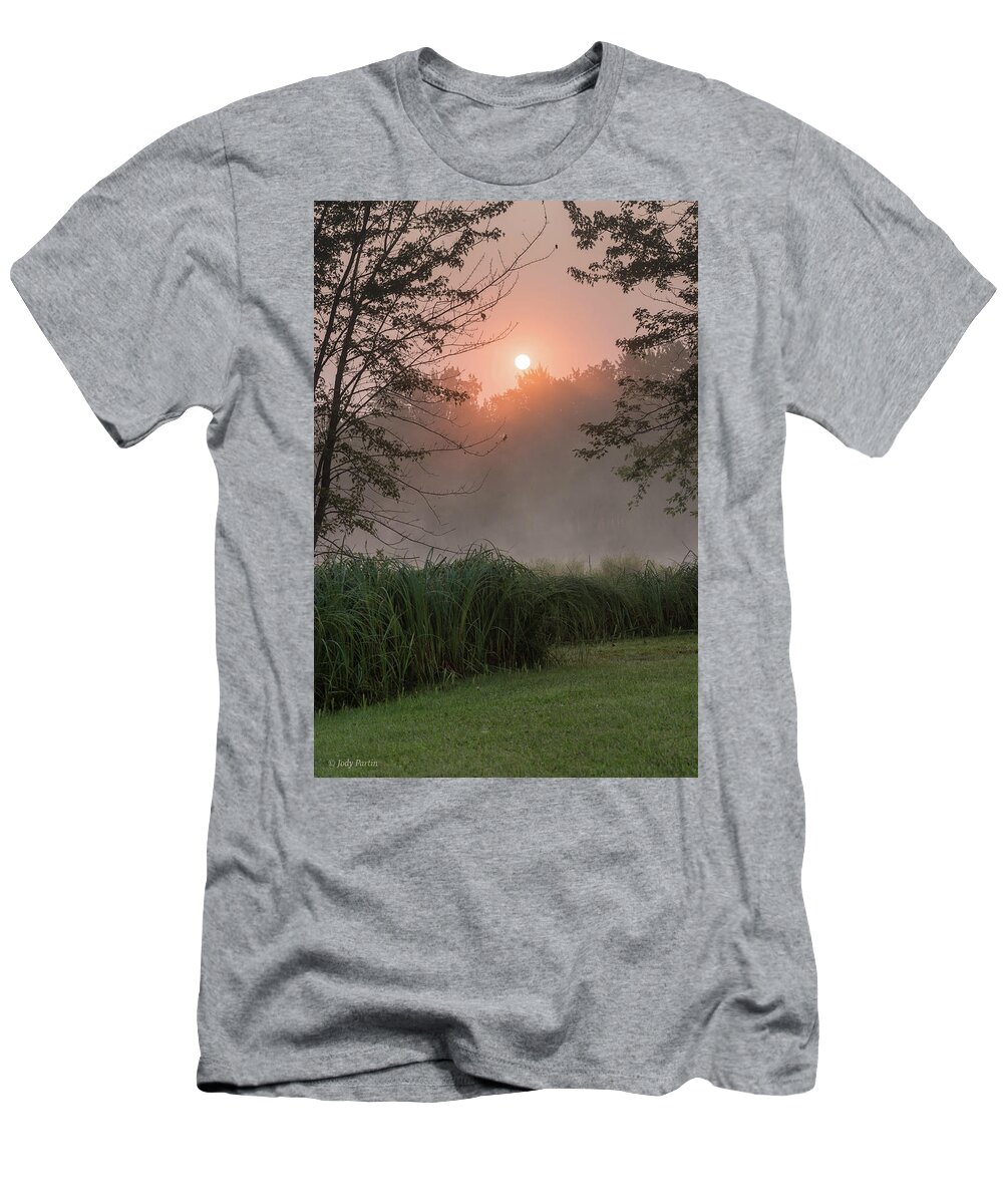 Nature T-Shirt featuring the photograph Wisconsin River Sunrise by Jody Partin