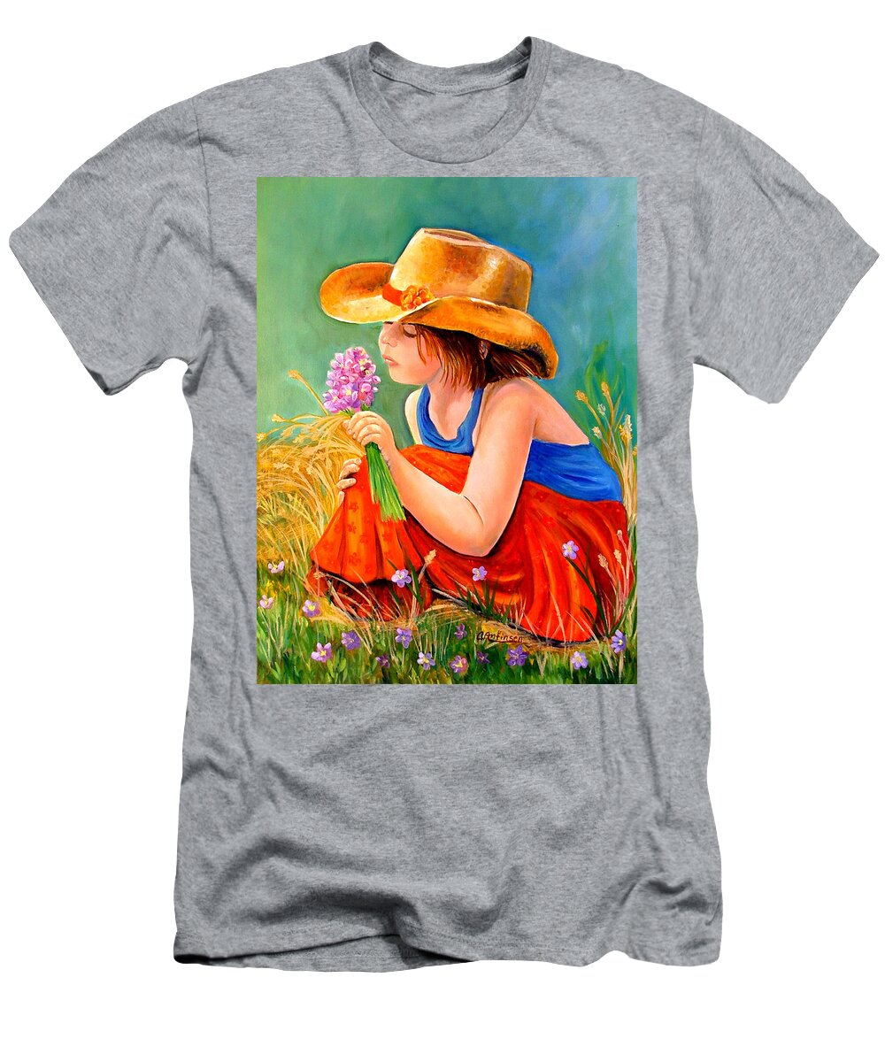 Child T-Shirt featuring the painting With These Hands--Wonder by Carol Allen Anfinsen