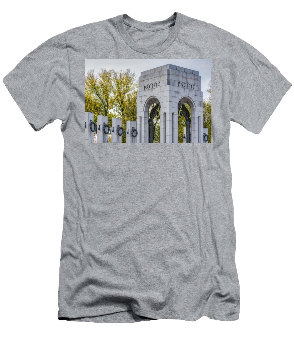 World War Ii Memorial T-Shirt featuring the photograph WWII Paciific Memorial by Susan Candelario