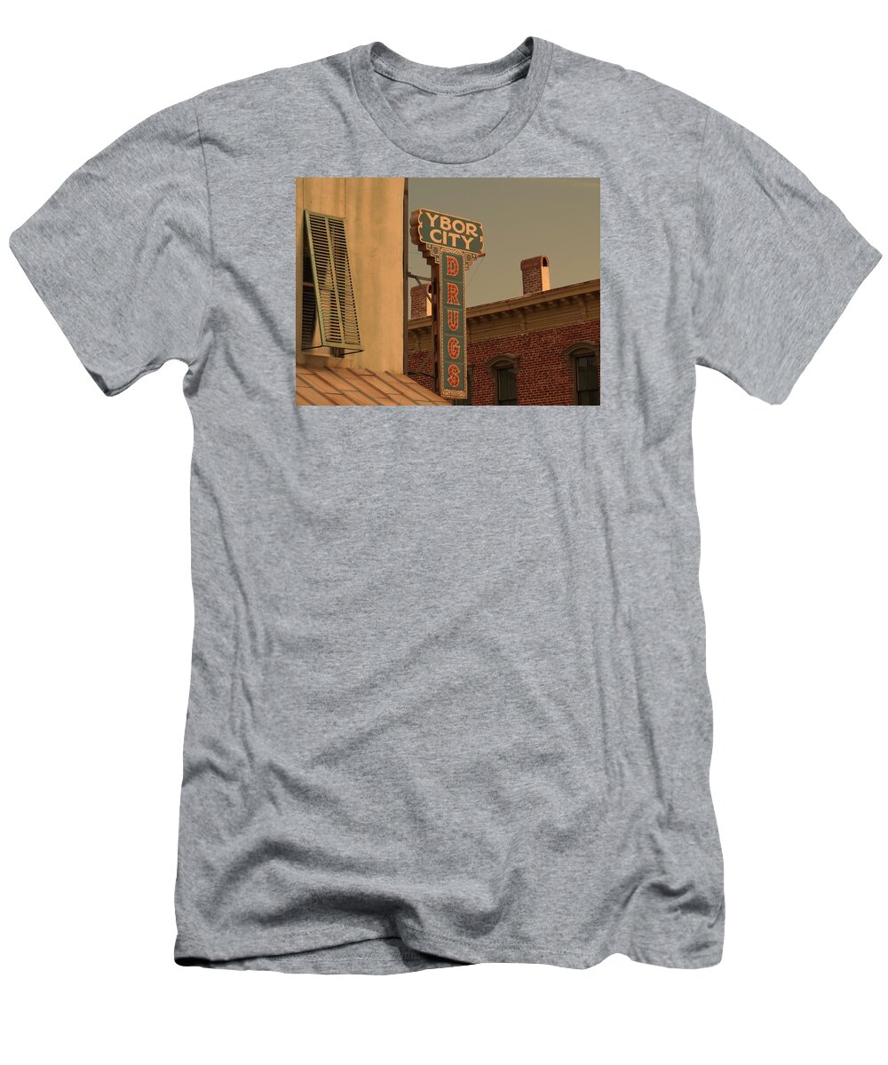 Tampa T-Shirt featuring the photograph Ybor City Drugs by Robert Youmans