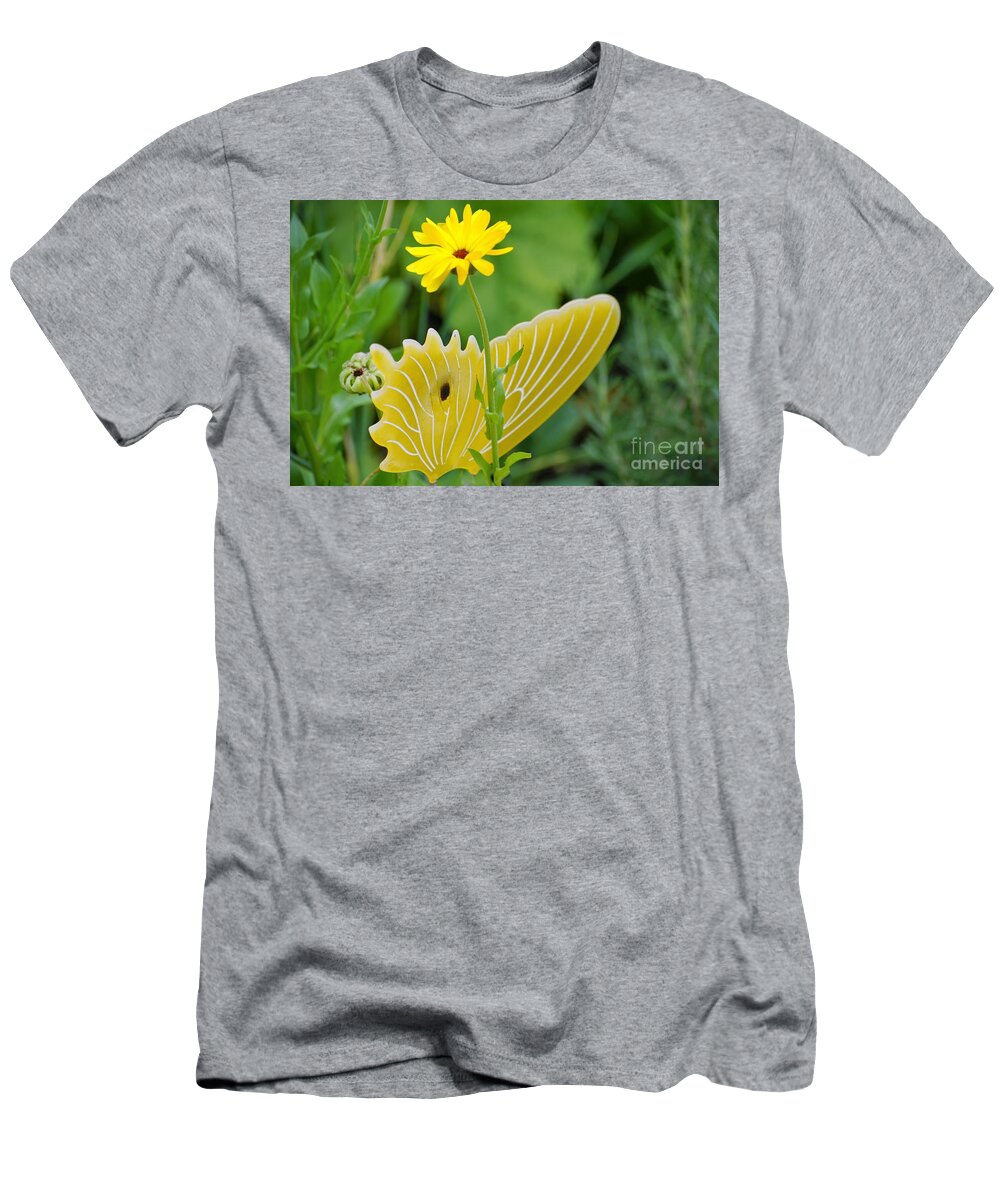 Butterfly T-Shirt featuring the photograph Yellow Butterfly by Merle Grenz