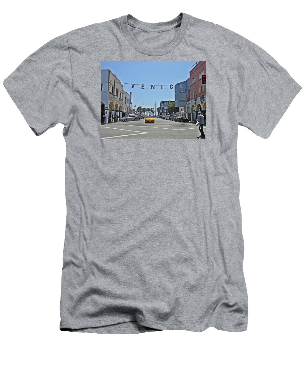 Venice Beach T-Shirt featuring the photograph Yellow cab by Alice Gasparotto