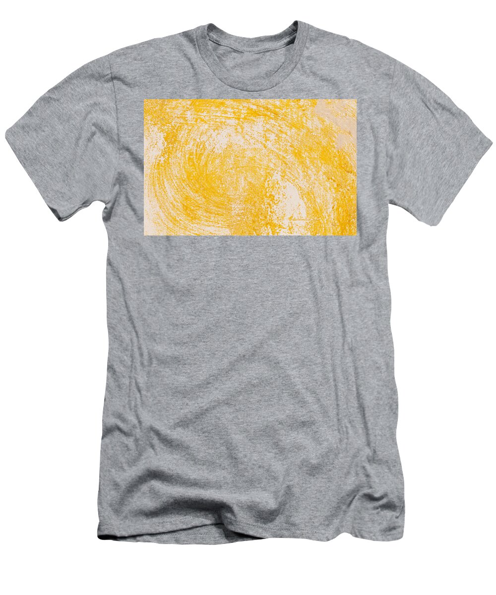Abstract T-Shirt featuring the photograph Yellow textured wall background by Michalakis Ppalis