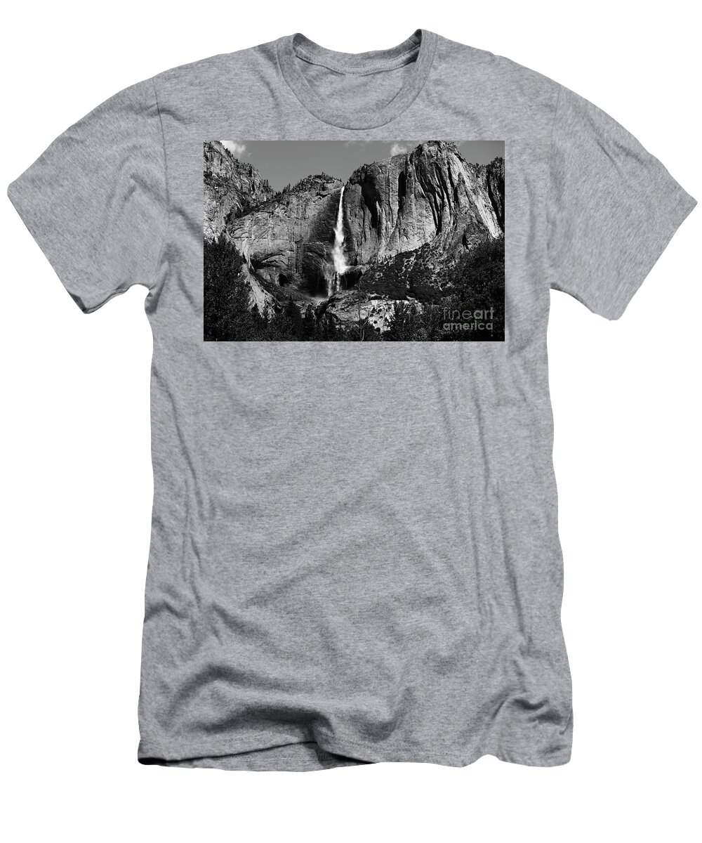 Yosemite T-Shirt featuring the photograph Yosemite Black Falls by Chuck Kuhn
