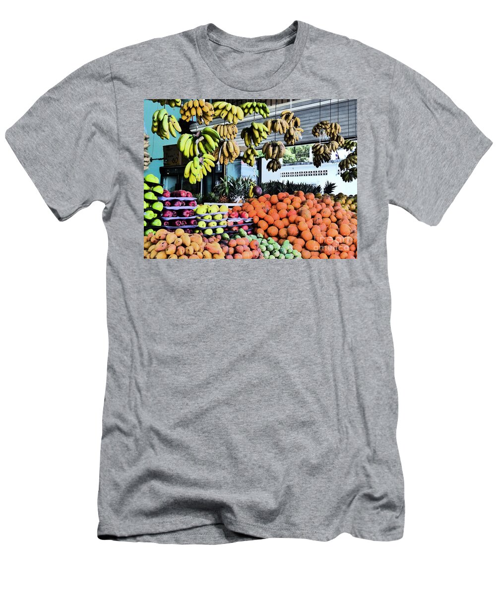 Piled-high Fruit T-Shirt featuring the photograph Zihuatanejo Market by Rosanne Licciardi