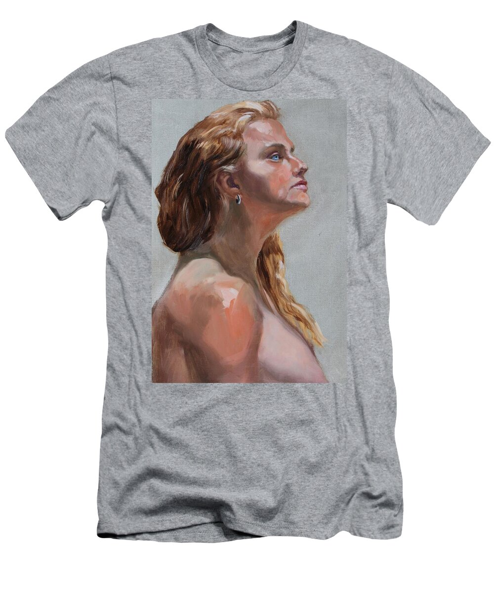 Alla Prima T-Shirt featuring the painting Alla Prima Study #1 by Marian Berg