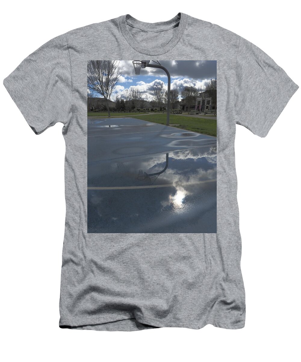 Landscape T-Shirt featuring the photograph Basketball Court Reflections #1 by Richard Thomas