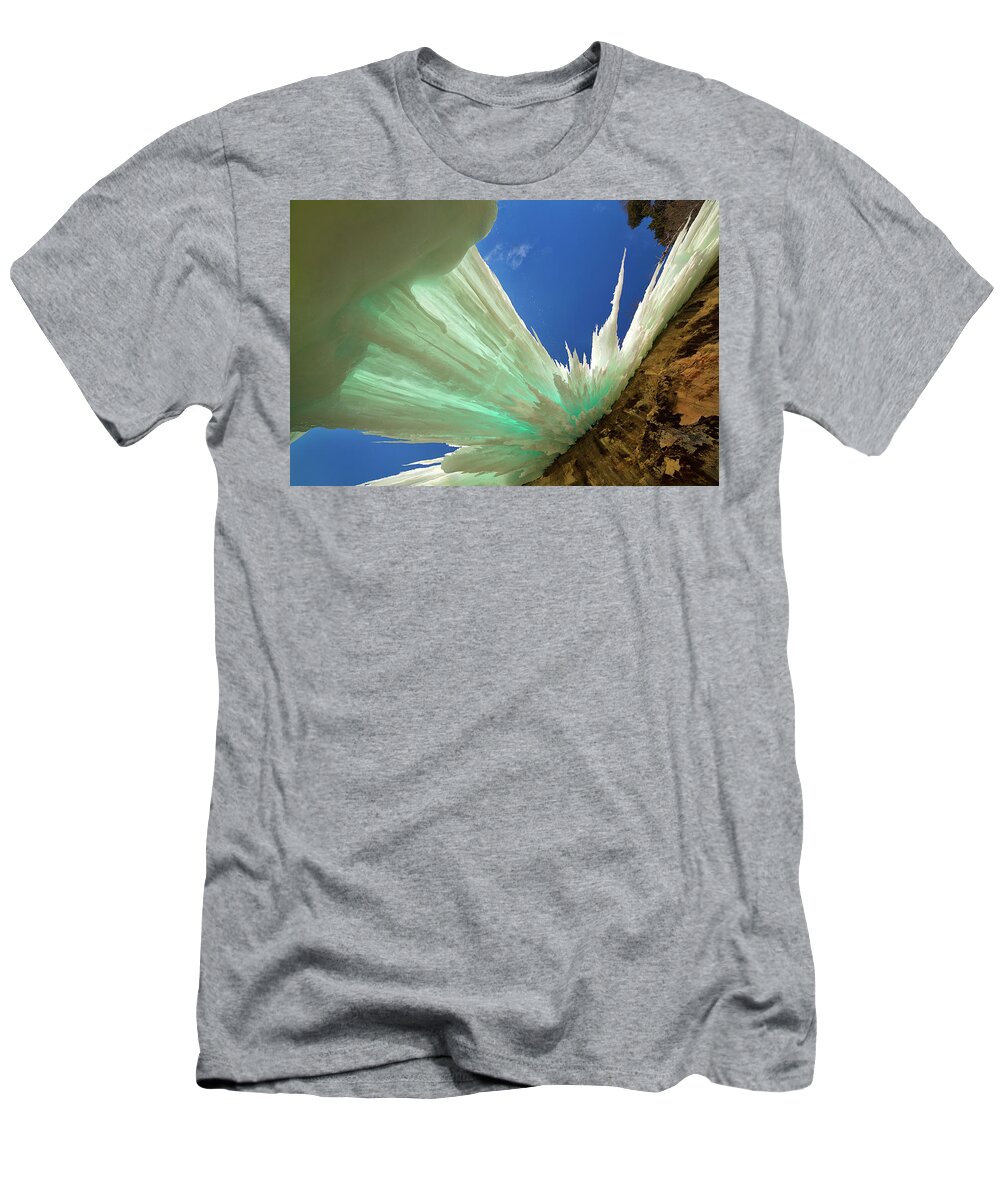 Ice Caves T-Shirt featuring the photograph Frozen Falls #1 by Steve White