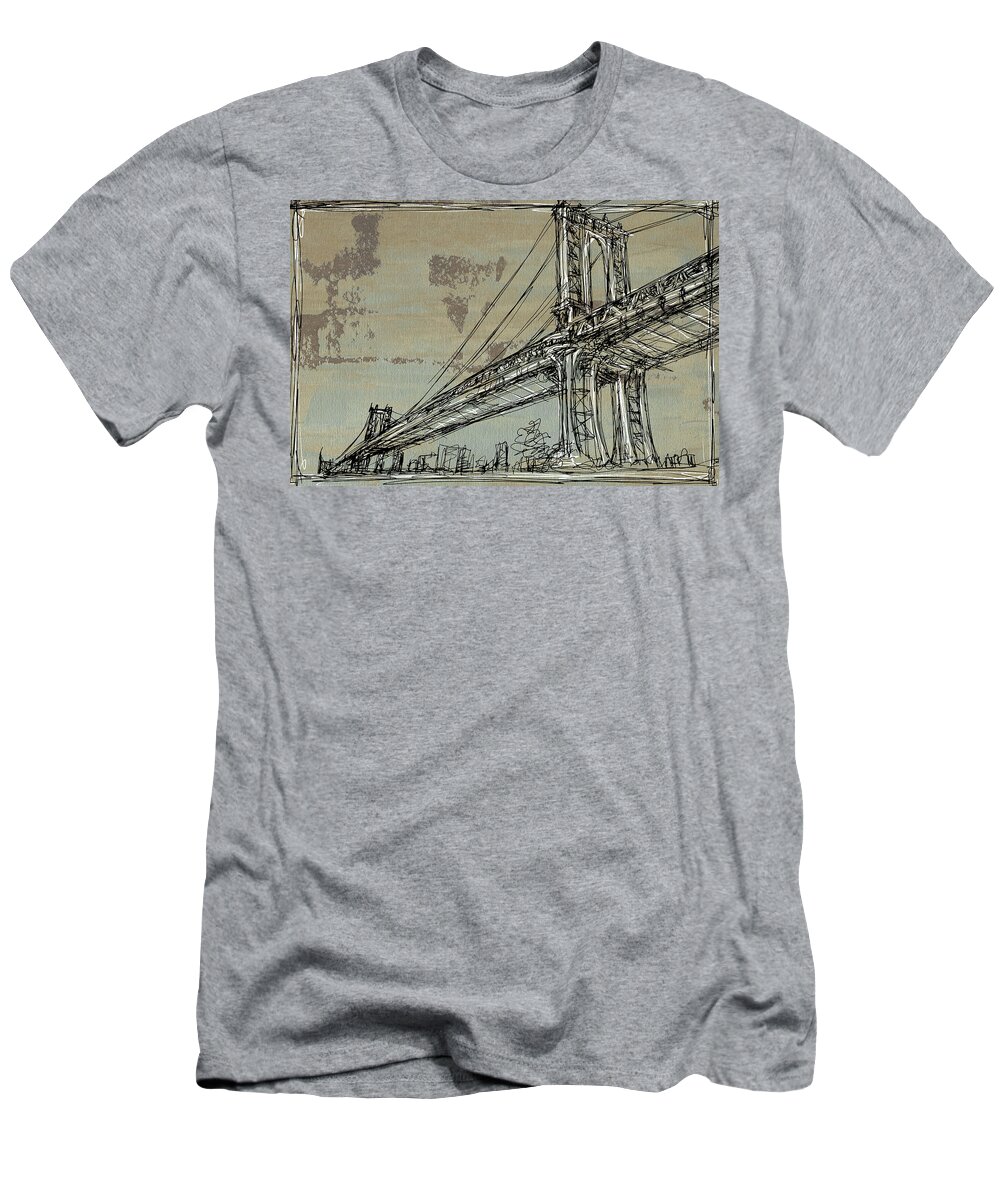 Landscapes T-Shirt featuring the painting Kinetic City Sketch II #1 by Ethan Harper