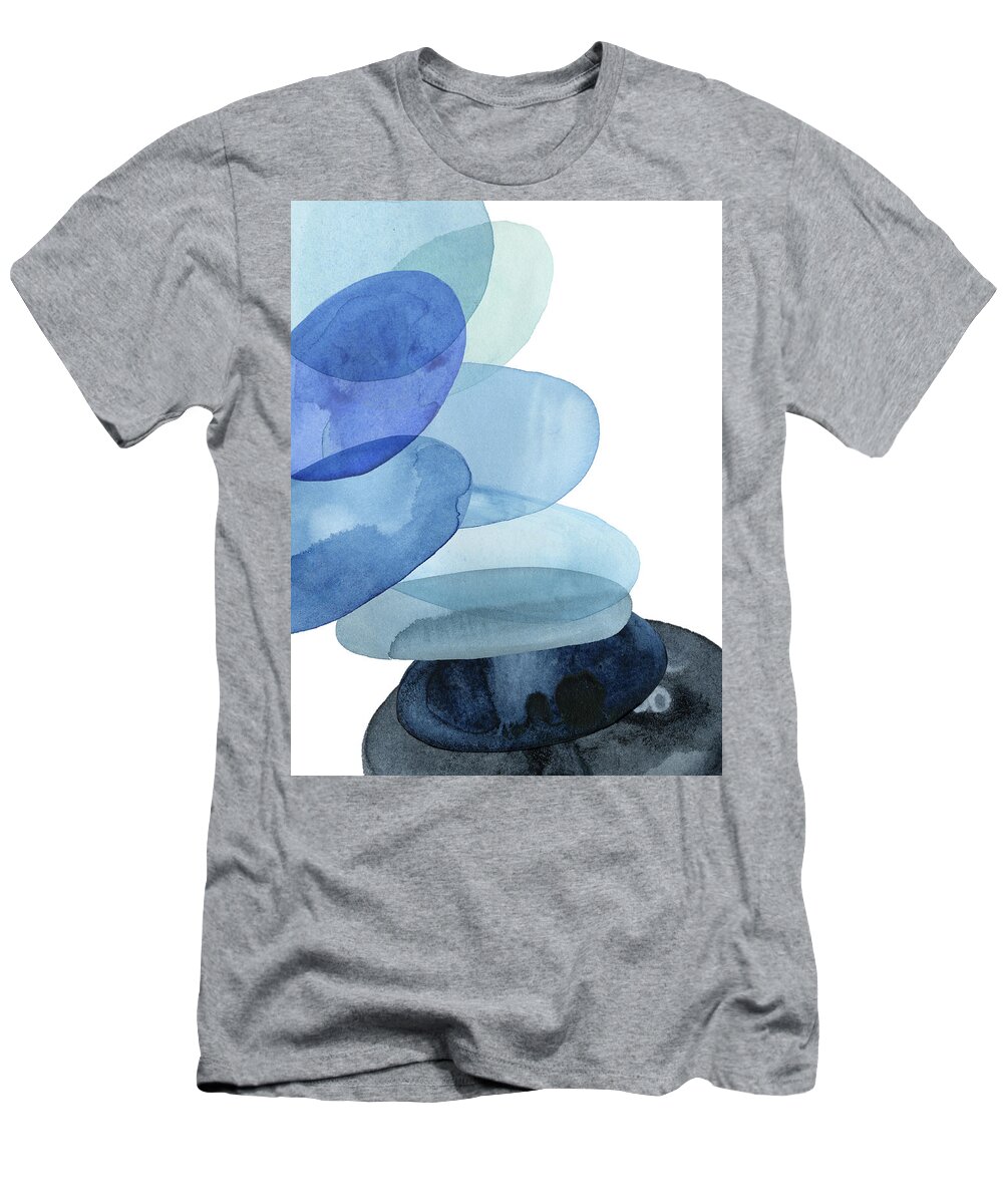 Abstract T-Shirt featuring the painting River Worn Pebbles II #1 by Grace Popp