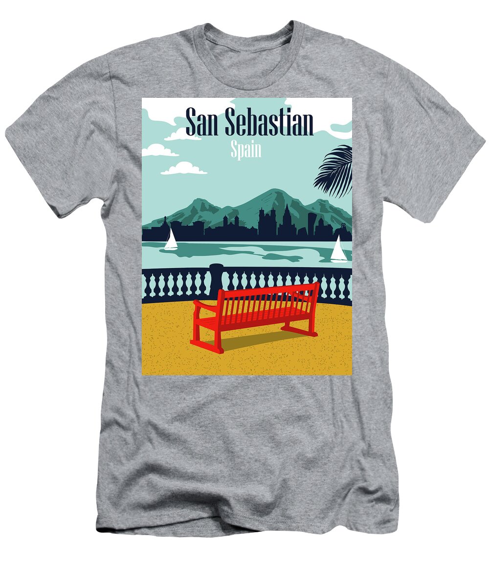 San Sebastian T-Shirt featuring the digital art San Sebastian #1 by Long Shot