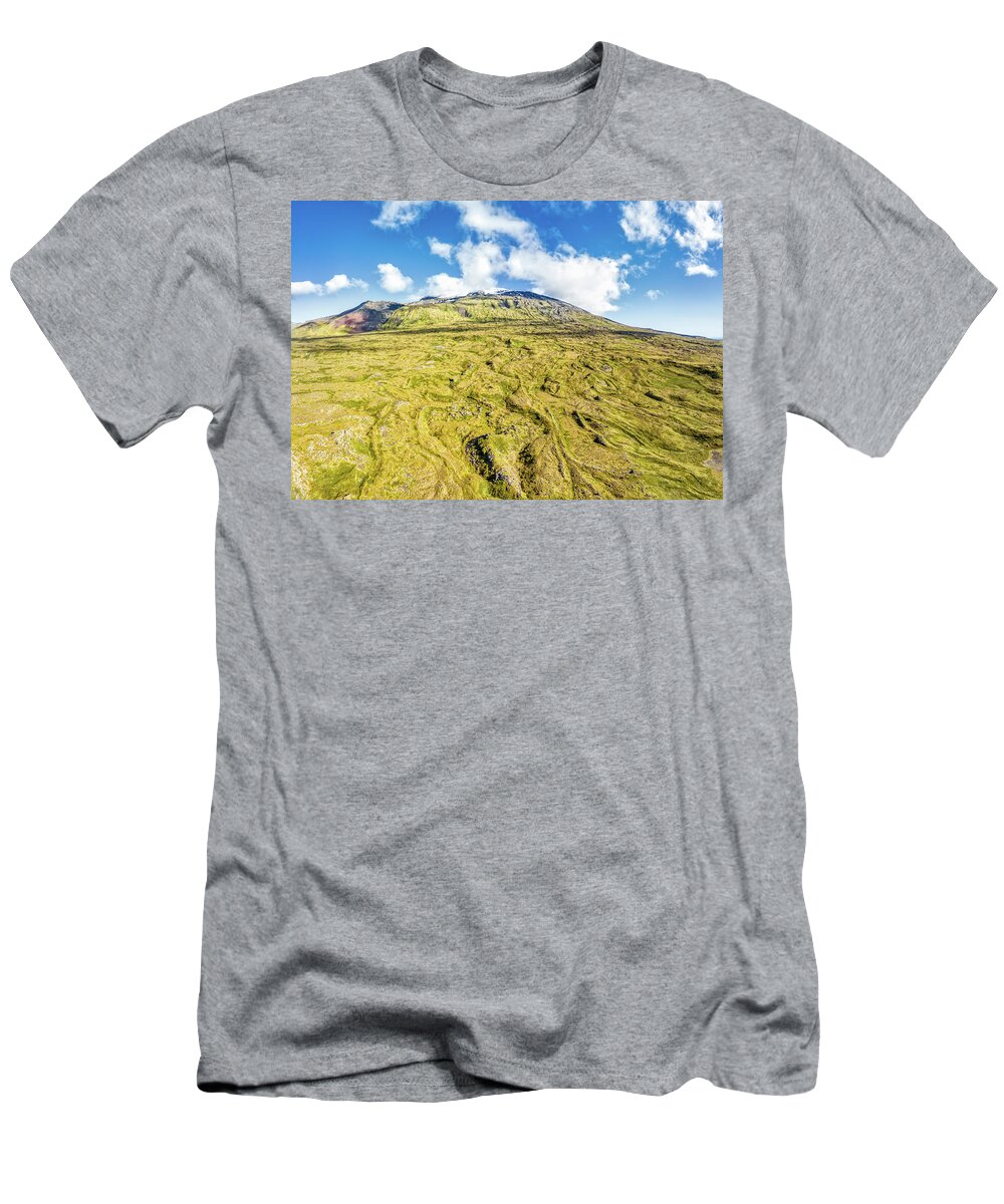 David Letts T-Shirt featuring the photograph Snowcapped Volcano II by David Letts