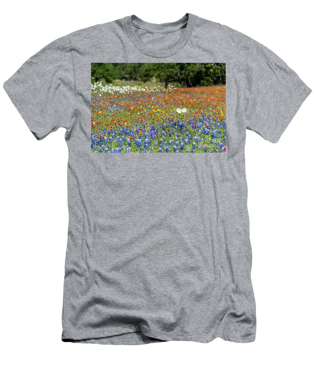  T-Shirt featuring the photograph Texas Wildflowers #1 by Paul Quinn
