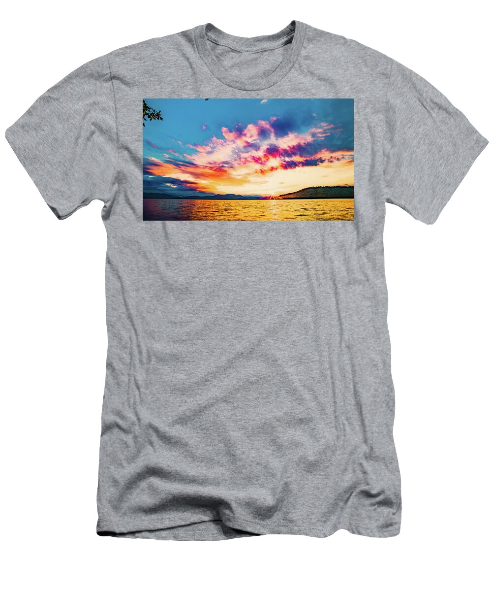 Clear Water T-Shirt featuring the photograph Beautiful landscape scenes at lake jocassee south carolina #103 by Alex Grichenko