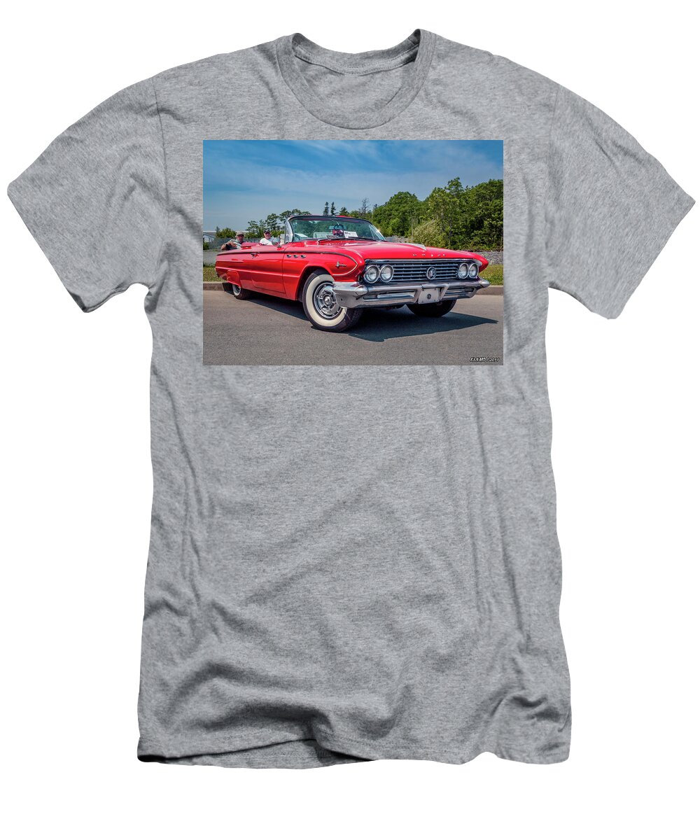 1961 T-Shirt featuring the photograph 1961 Buick LeSabre convertible by Ken Morris