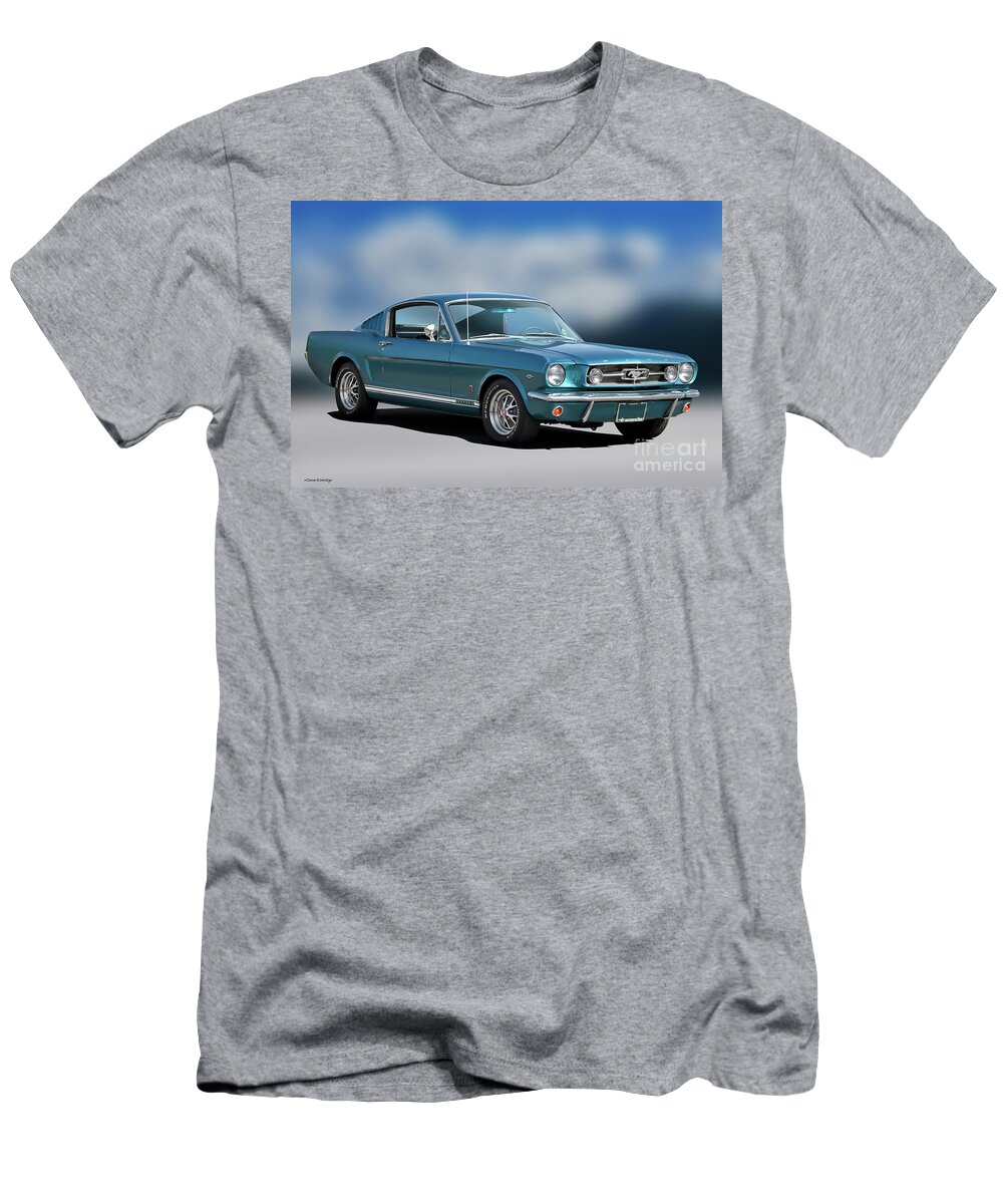 1965 Ford Mustang Gt T-Shirt featuring the photograph 1965 Ford Mustang GT Fastback by Dave Koontz