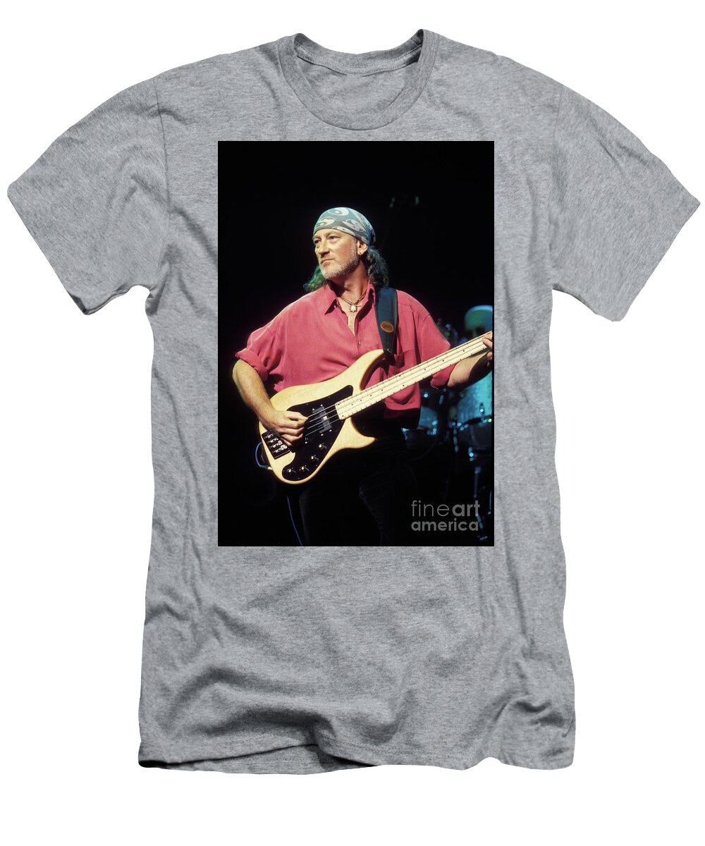 Deep Purple T-Shirt featuring the photograph Deep Purple Roger Glover #2 by Concert Photos