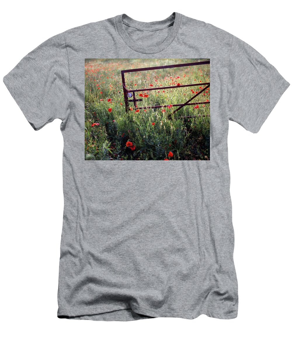 Britain T-Shirt featuring the photograph Poppy field #2 by Seeables Visual Arts