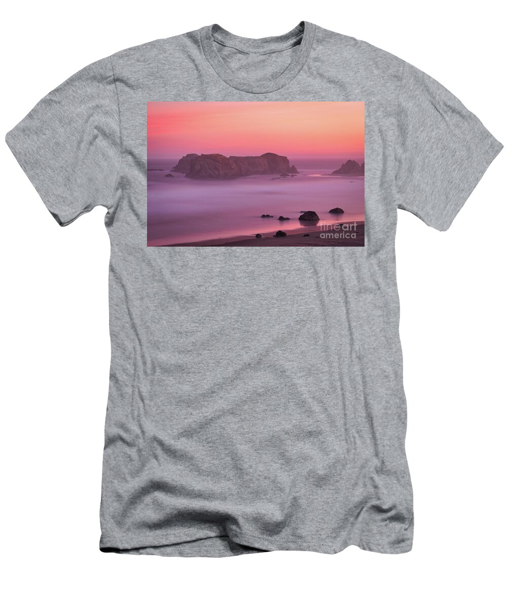 Bandon Beach T-Shirt featuring the photograph Tangerine Sunrise by Doug Sturgess