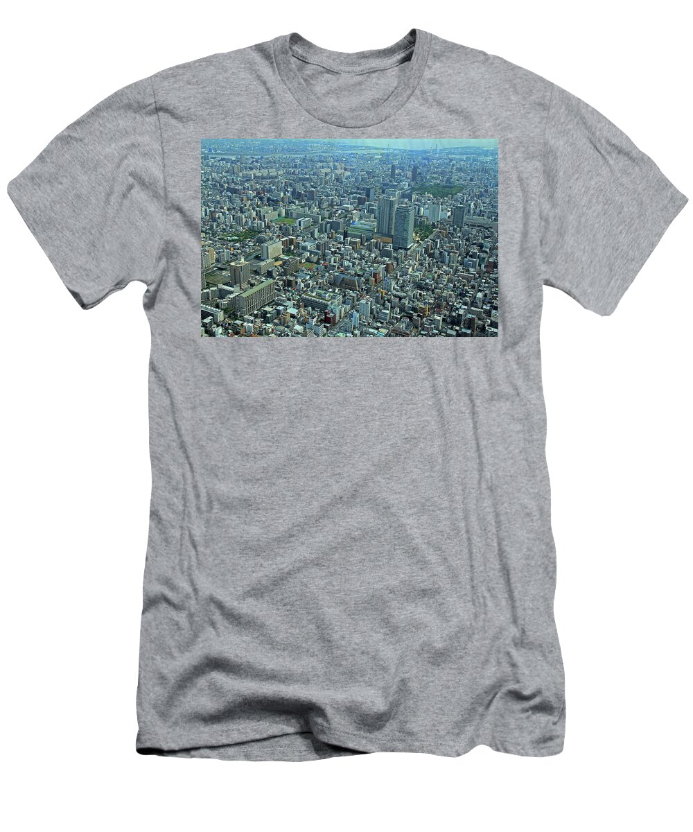 Tokyo T-Shirt featuring the photograph Tokyo - View from Skytree #5 by Richard Krebs