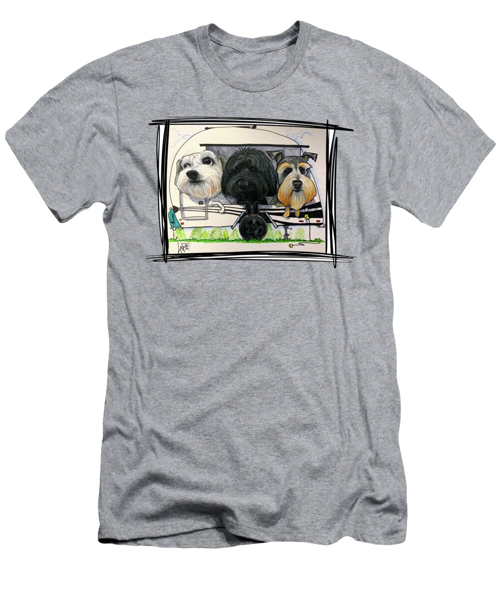 Sansone T-Shirt featuring the drawing 5251 Sansone by Canine Caricatures By John LaFree