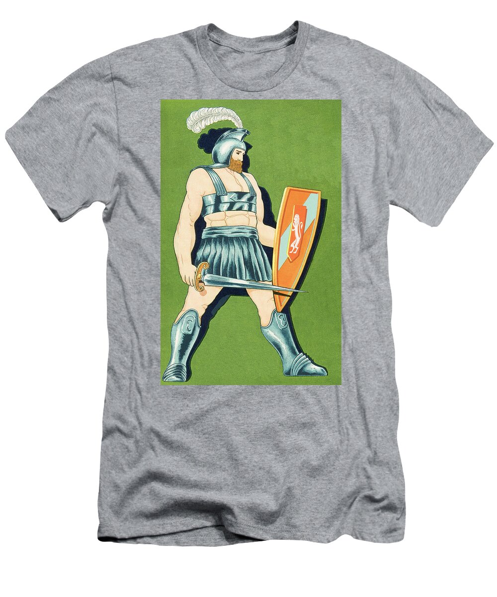 Ancient T-Shirt featuring the drawing Gladiator #6 by CSA Images