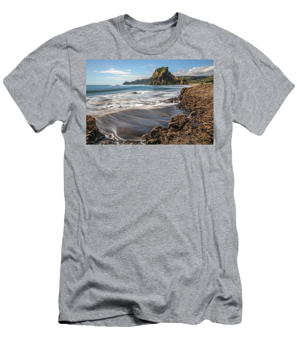 Piha Beach T-Shirt featuring the photograph Piha Beach - New Zealand #6 by Joana Kruse