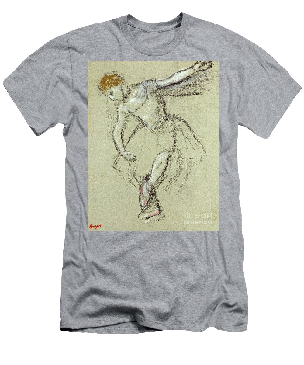 A Dancer In Profile T-Shirt featuring the pastel A Dancer in Profile by Edgar Degas