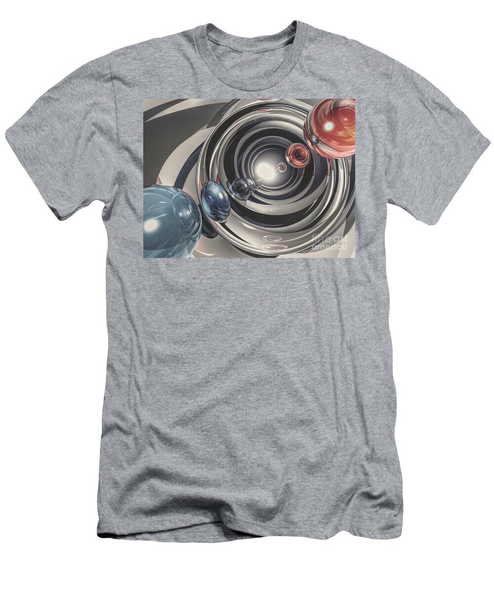 Three Dimensional T-Shirt featuring the digital art Abstract Lens Reflections by Phil Perkins