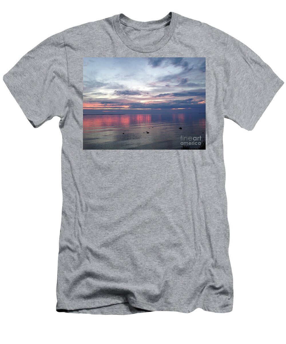 Coastline T-Shirt featuring the photograph Abstract Sunset by Aicy Karbstein