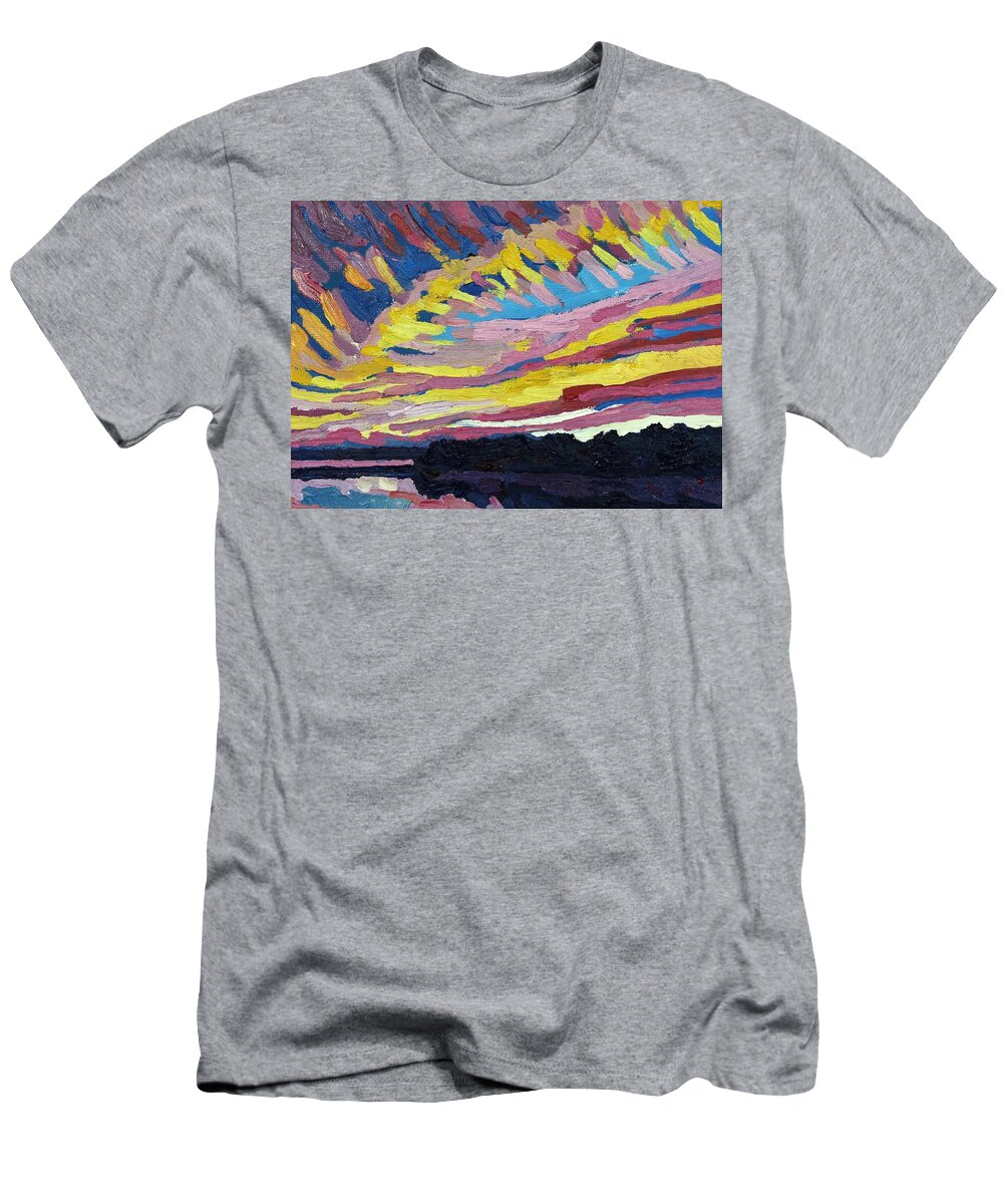 2187 T-Shirt featuring the painting Another Sunset Revolution by Phil Chadwick