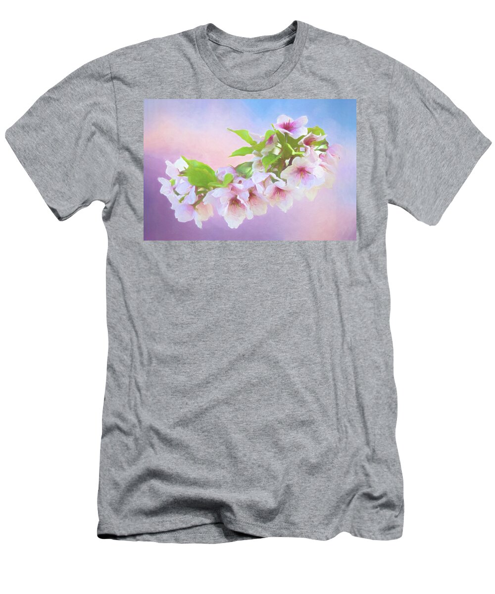 Cherry Blossoms T-Shirt featuring the photograph Charming Cherry Blossoms by Anita Pollak