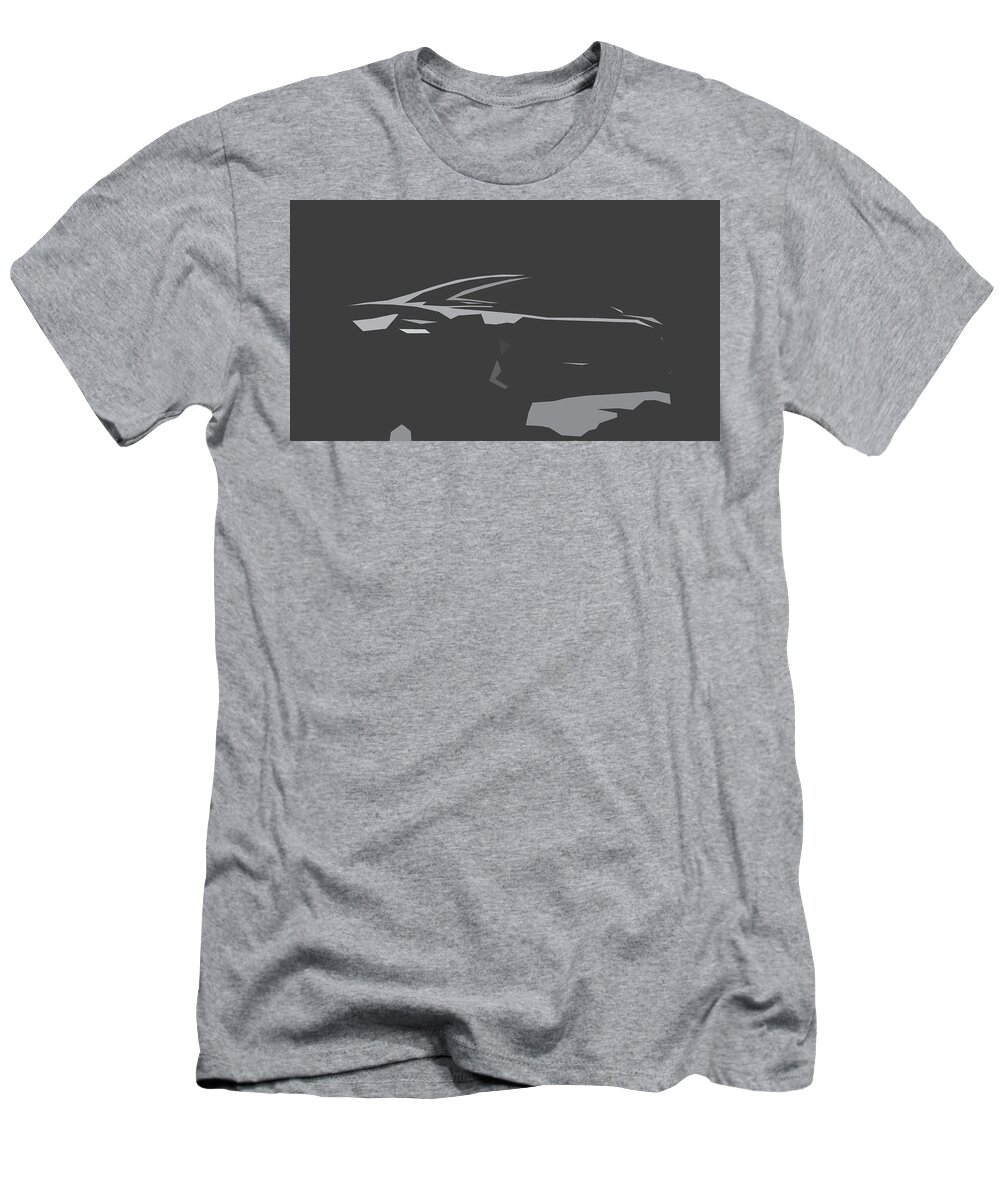 Car T-Shirt featuring the digital art Aston Martin DB9 Abstract Design by CarsToon Concept