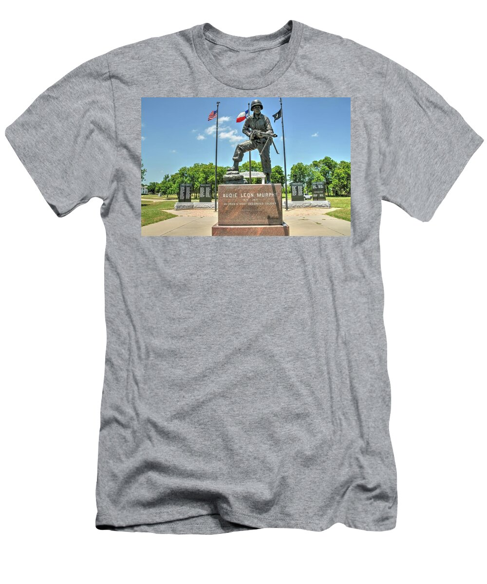 Audie Murphy T-Shirt featuring the photograph Audie Murphy - War Hero 4 by Dyle Warren