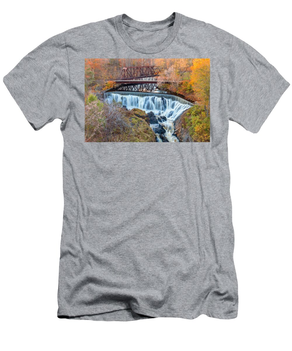 Norwich T-Shirt featuring the photograph Autumn at Indian Leap by Veterans Aerial Media LLC