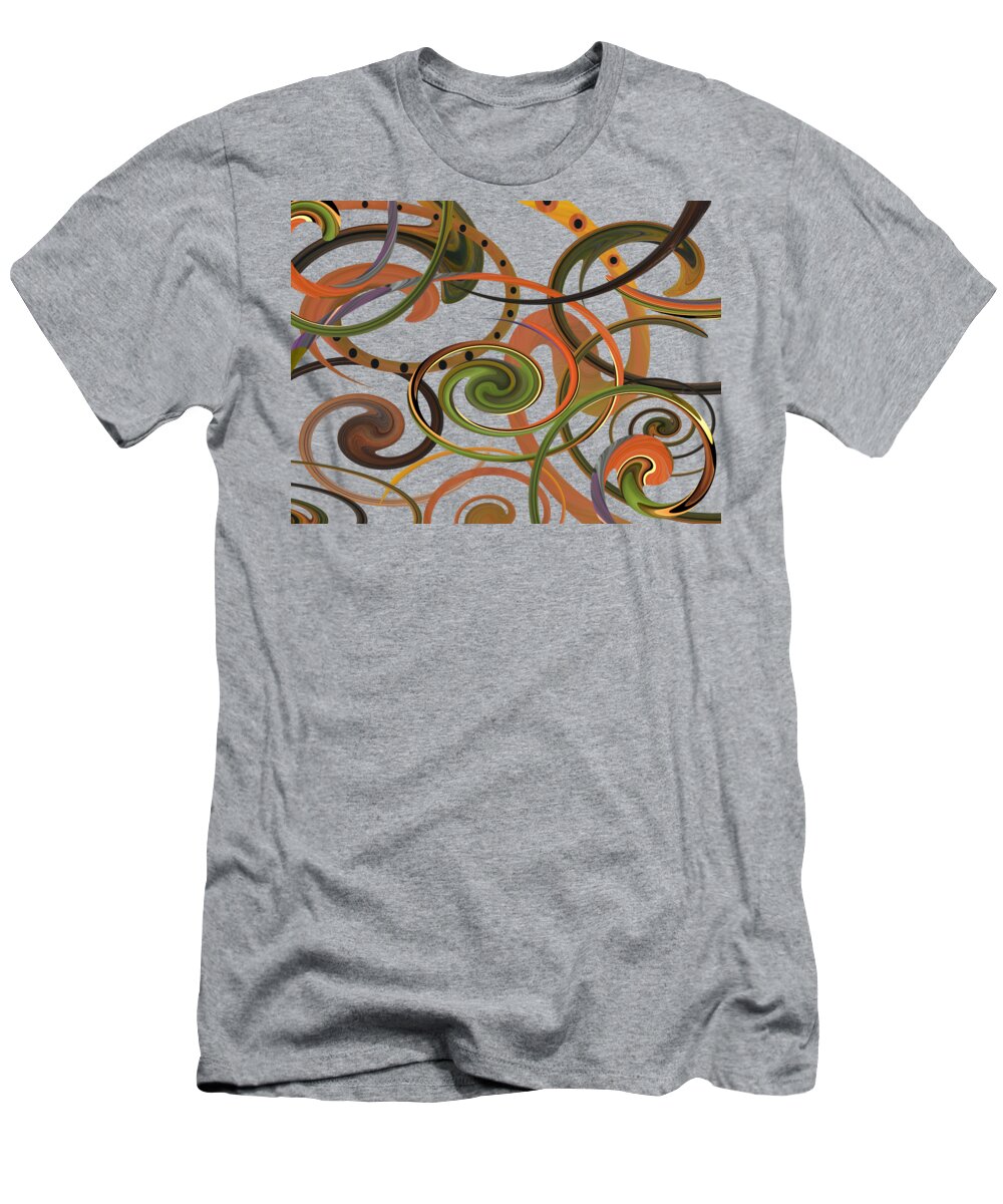 Autumn T-Shirt featuring the digital art Autumn Dance by Whispering Peaks Photography