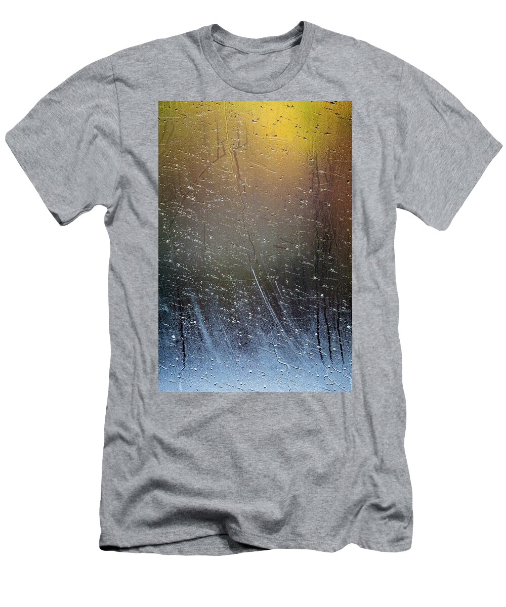 Abstract Photograph T-Shirt featuring the photograph Autumn in the Lake District - Lake Windermere in the rain by Anita Nicholson