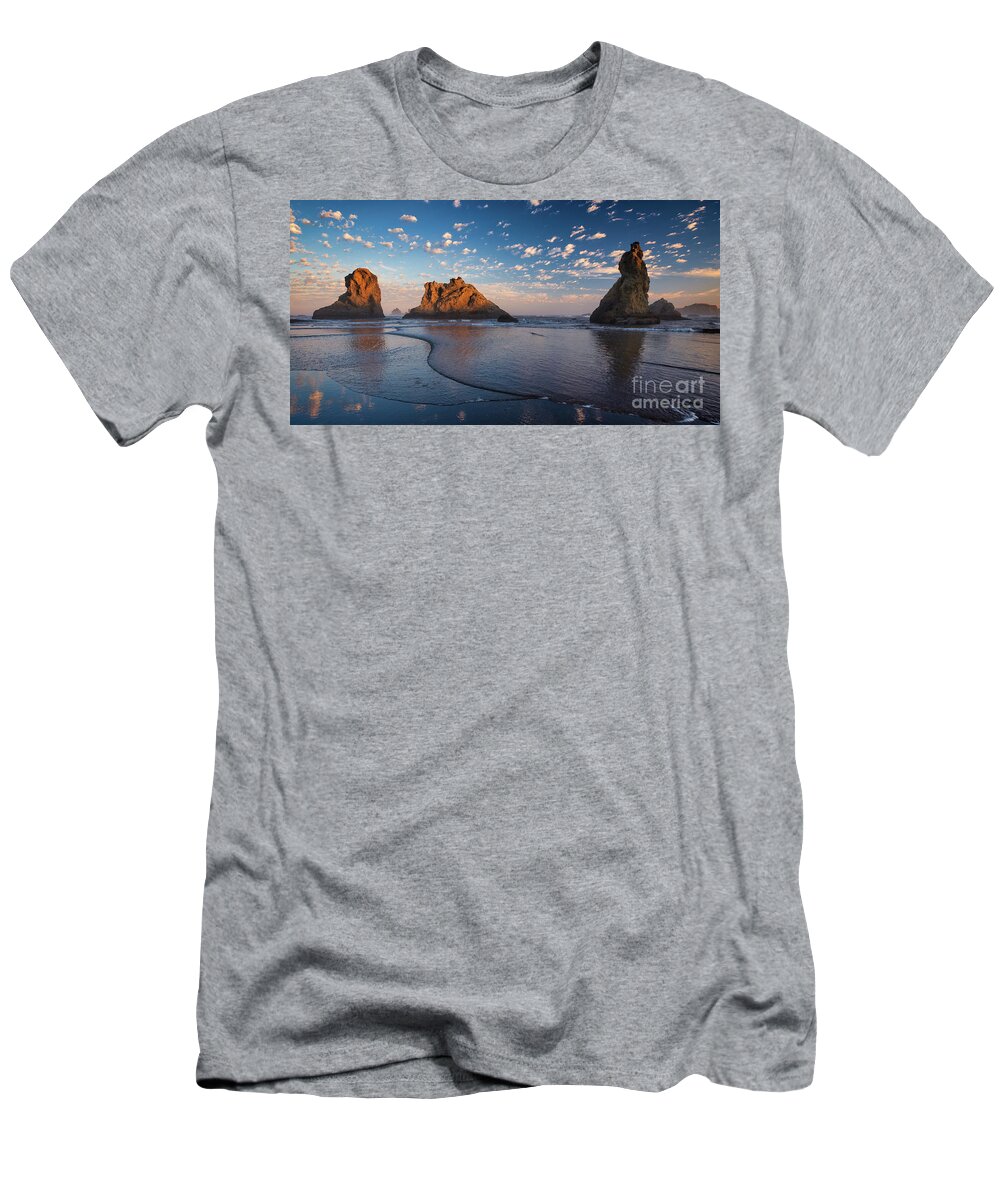 Bandon T-Shirt featuring the photograph Bandon Sunset by Doug Sturgess