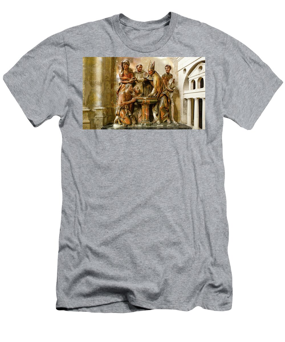 1549 T-Shirt featuring the photograph Baptism of St. Augustine by Marcy Wielfaert