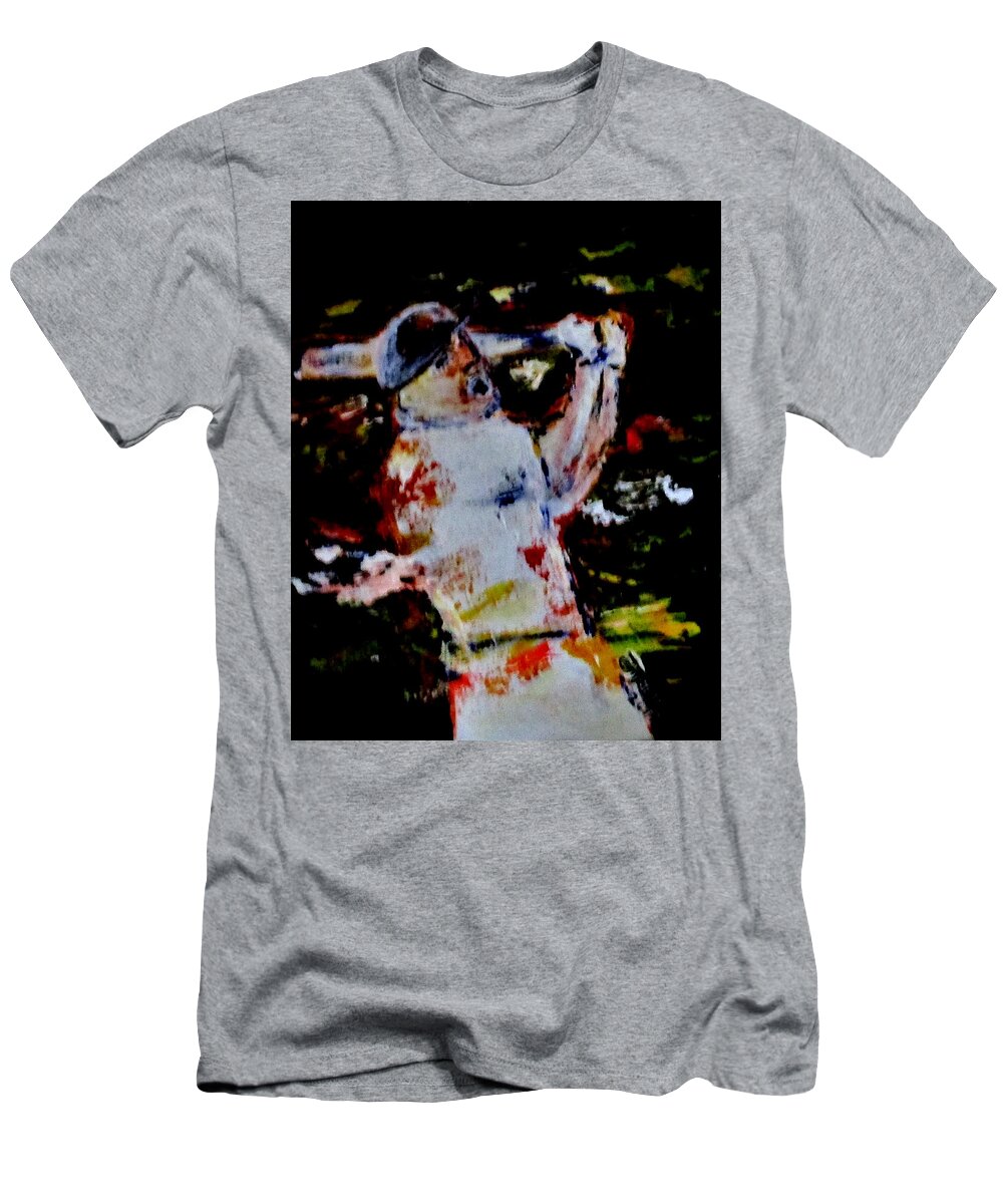 Sports T-Shirt featuring the painting Baseball Power 1 by Clyde J Kell