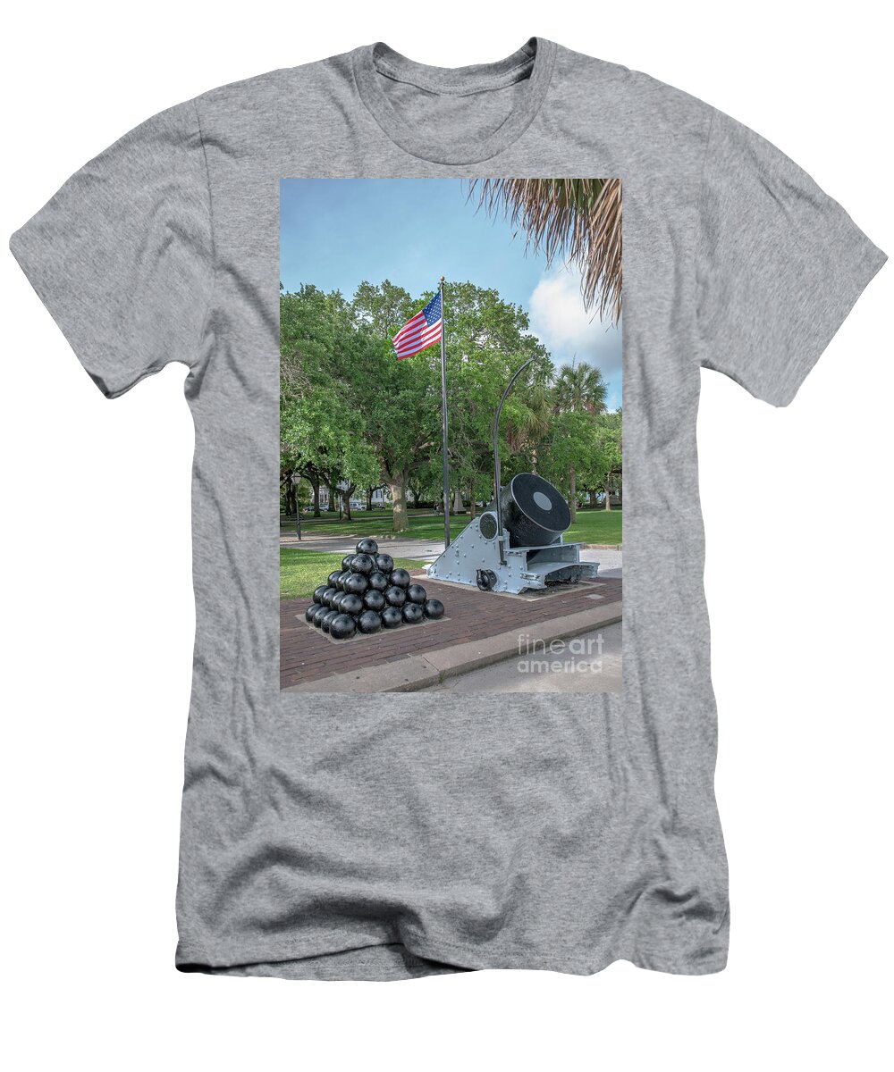 Battery T-Shirt featuring the photograph Battery Cannon by Dale Powell