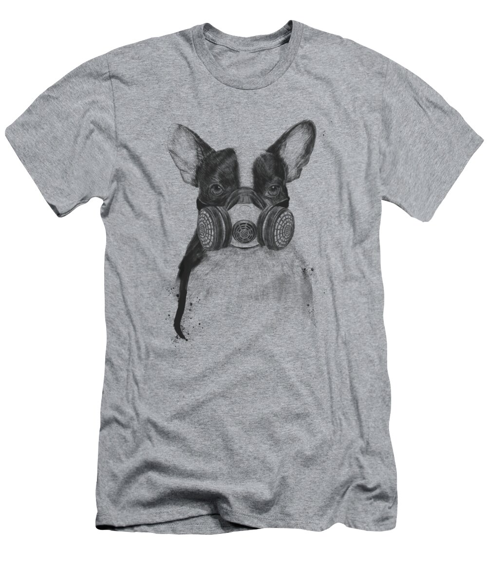 Dog T-Shirt featuring the drawing Big city life by Balazs Solti