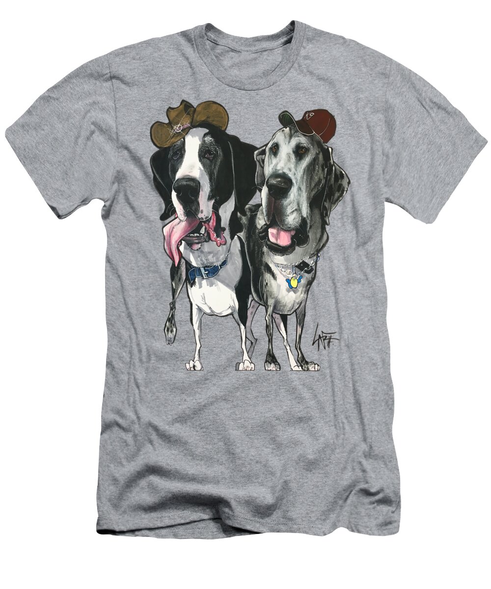 Biscar T-Shirt featuring the drawing Biscar 5150 by Canine Caricatures By John LaFree