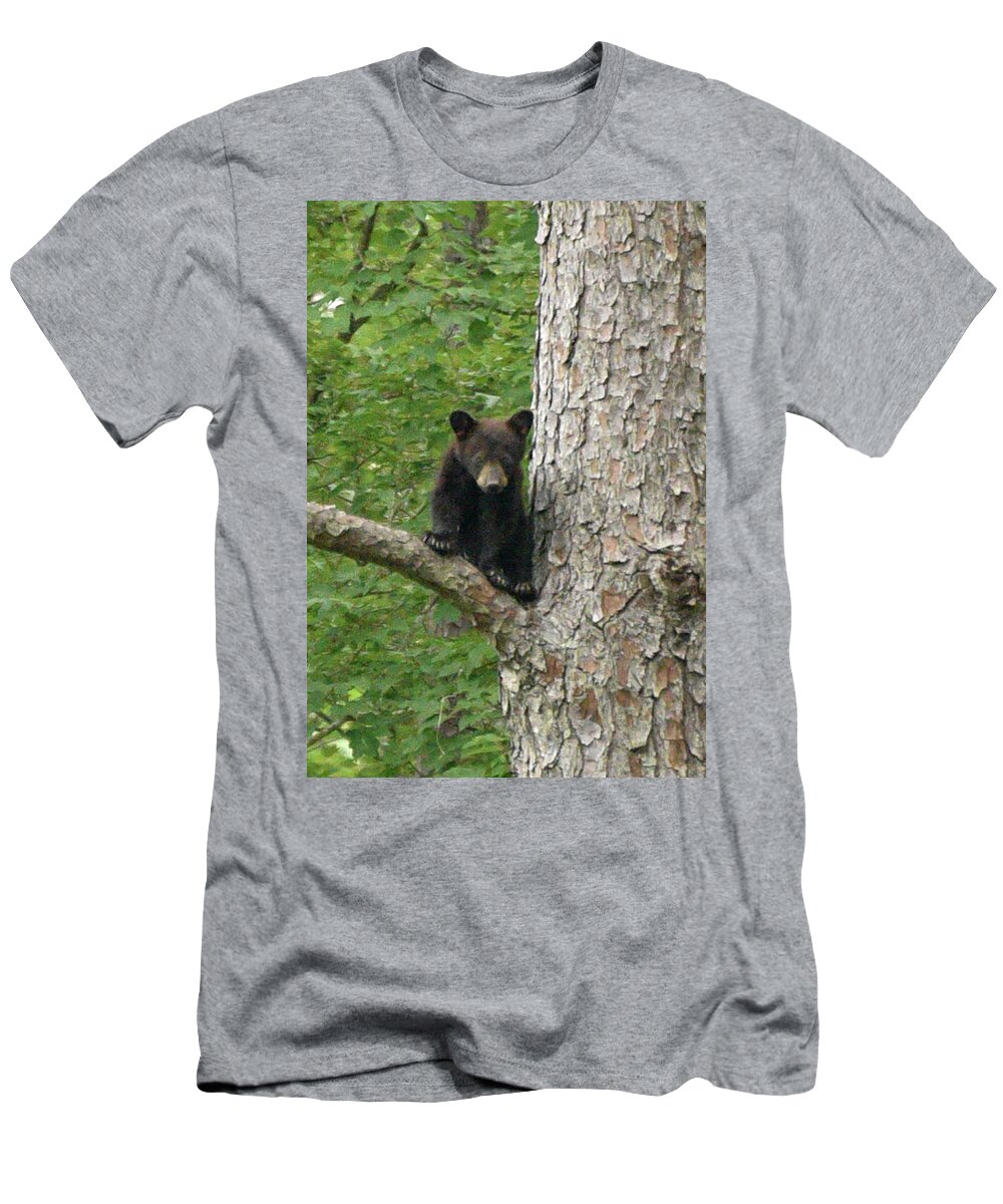 Alligator River Wildlife Refuge T-Shirt featuring the photograph Black Bear Cub by Minnie Gallman