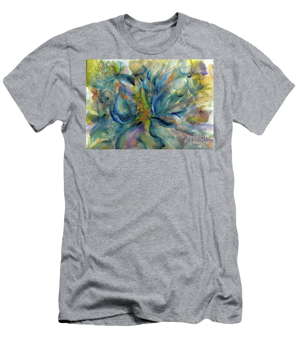 New Orleans T-Shirt featuring the painting Blue Breeze by Francelle Theriot