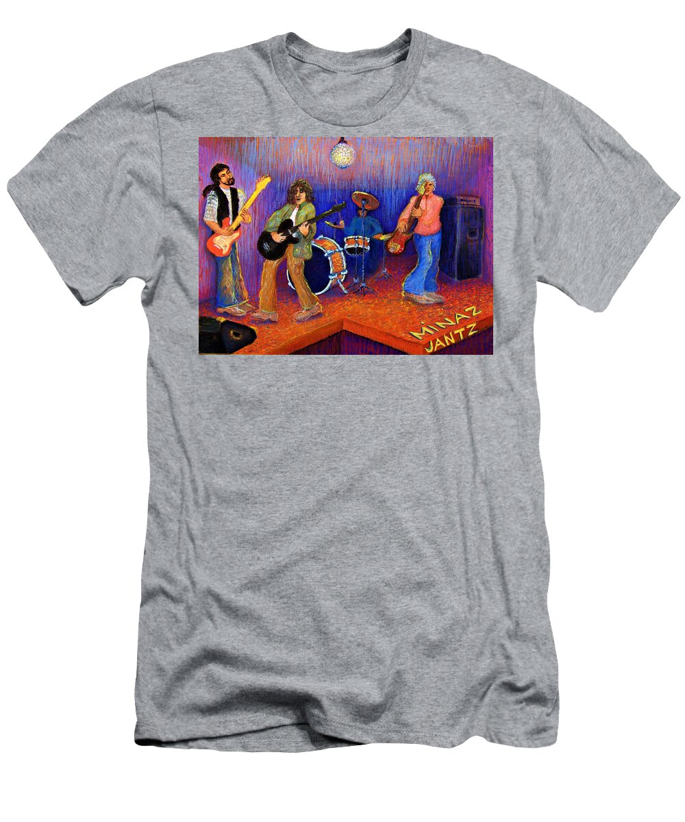 Music T-Shirt featuring the painting Boyz in the Band by Minaz Jantz