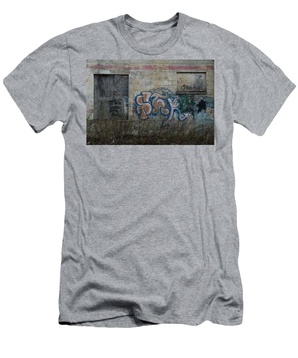 Decay T-Shirt featuring the photograph brcokville wall III by Kreddible Trout